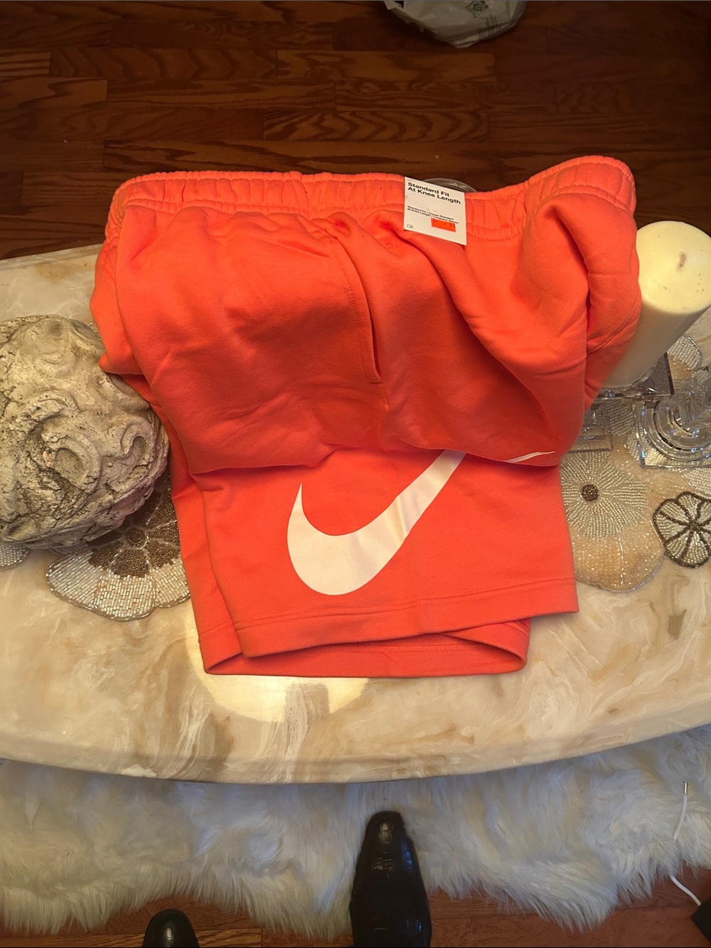 Nike Bright Orange Youth Swoosh Shorts
